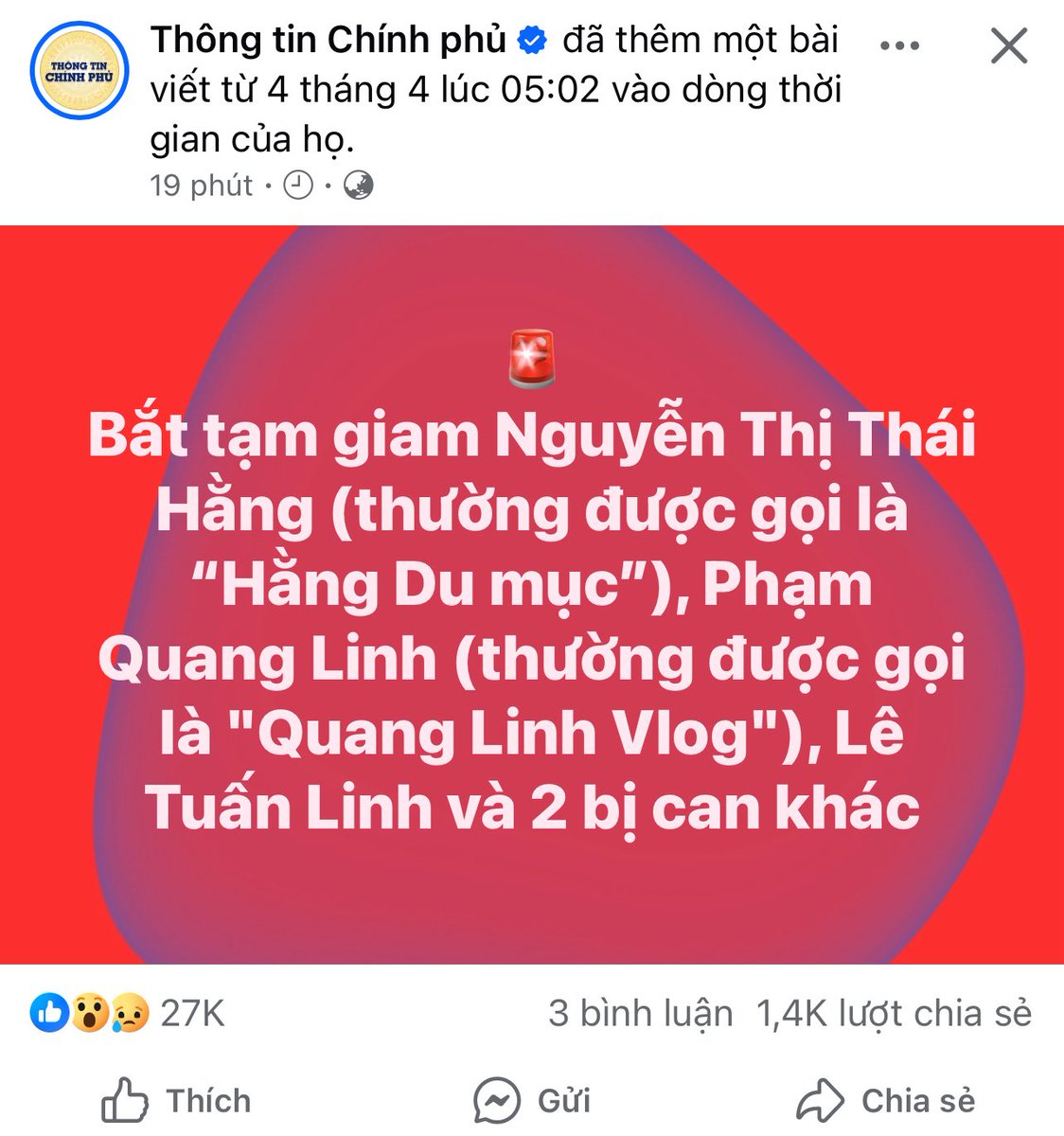 🆘 Vậy là chính xác Quang Linh và Hằng Du Mục đã bị bắt tạm giam vì tội làm hàng giả lừa dối người tiêu dùng…