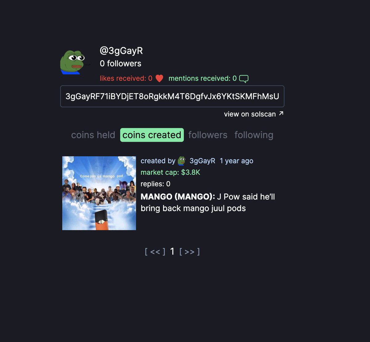Found a coin launched by him,Co-Founder &amp; GP
of <a href="/colosseum/">Colosseum</a> . 
These two domains are bound to this address：
3gGayRF71iBYDjET8oRgkkM4T6DgfvJx6YKtSKMFhMsU.
pump.fun/coin/5miW4s8dV…
