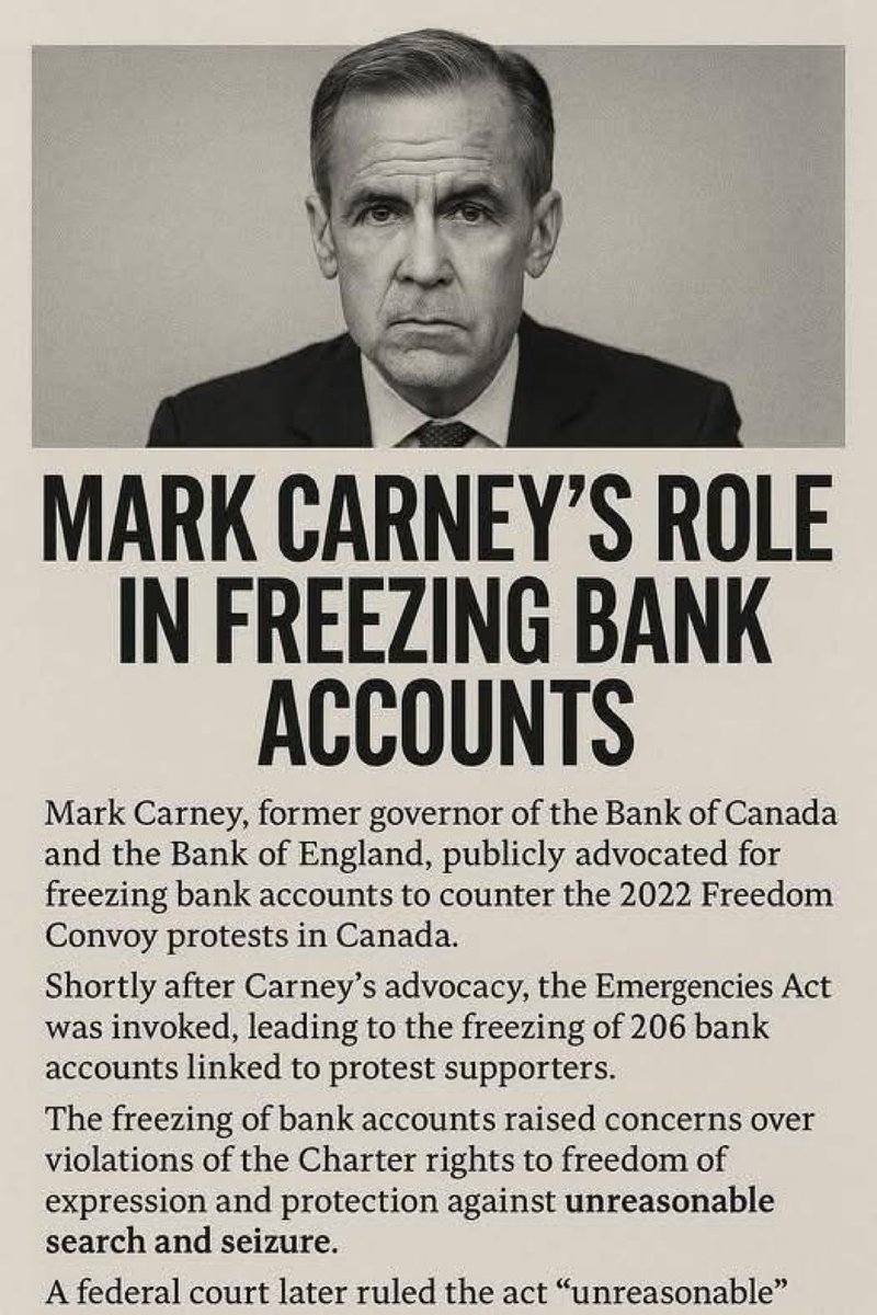 Concern70732755's tweet image. Know the real Mark Carney !!