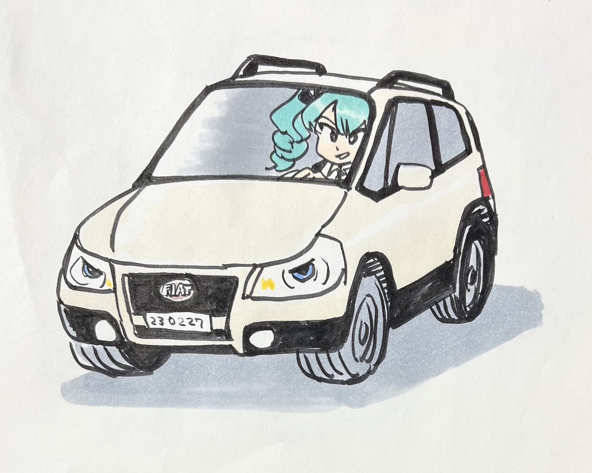 アンチョビ(ガルパン) 「#4x4の日FIAT SEDICIスズキSX4のイタリア版。SEDICIは16な」|zama36のイラスト
