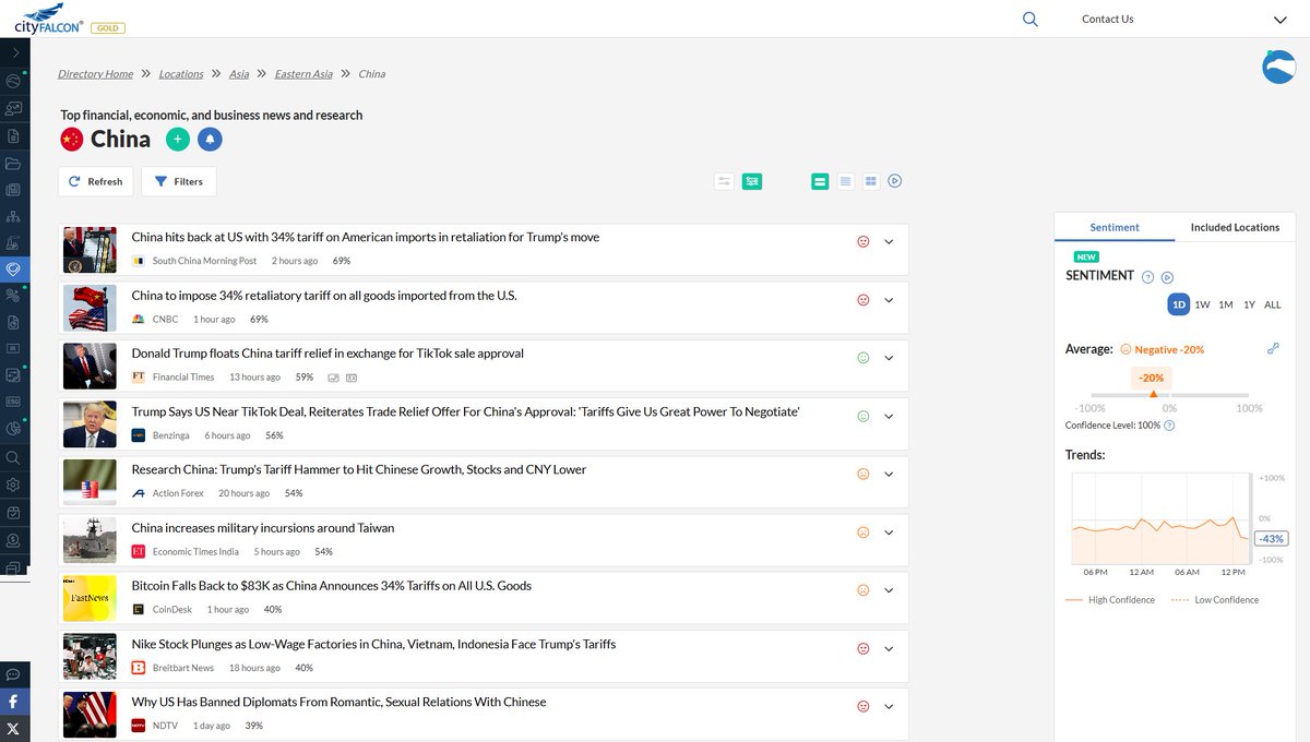 #China retaliates against new US tariffs with a 34% duty on all American imports and export controls on rare earths. Additional measures target US firms and products, escalating trade tensions and impacting global markets.

Stay updated on China's economy:
cityfalcon.ai/news/directory…