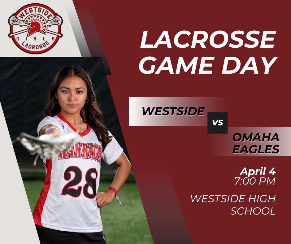 🥍 GAME DAY🥍
Our first conference game of the season
🆚 Omaha Eagles
🕰️ 7:00 pm
📍Westside High School 
#rollside