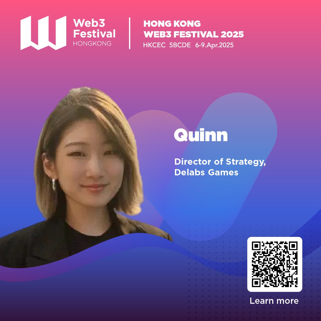 🚀Join <a href="/0xQuinnK/">Quinn 🐞</a>, Director of Strategy at <a href="/delabsOfficial/">Delabs Games🐞</a> at the upcoming Hong Kong Web3 Festival 2025.

🕰️3:55-4:35, 6 April
📍Stage 1, 5BCDE
🔗To register: lu.ma/hkweb3festival…

Get ready for an exciting #Web3 journey at #Web3Festival in Hong Kong🇭🇰