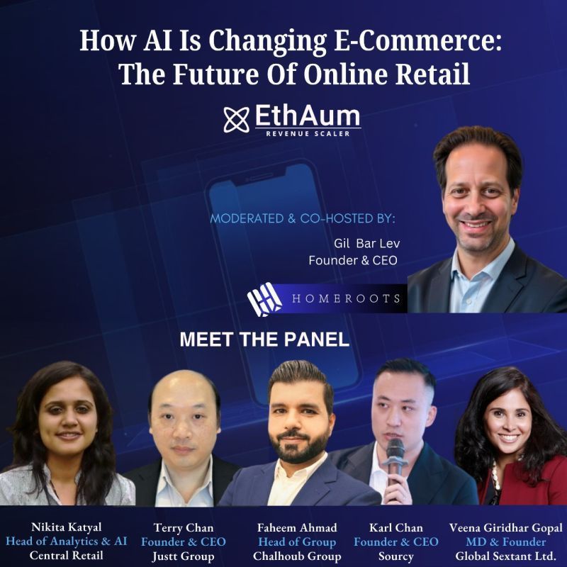 HomeRoots_Co's tweet photo. AI is at the beginning of its life, but it’s already transforming every part of our lives. Among the many industries impacted, e-commerce stands out - 
In our panel, we’ll discuss these shifts.
Register at https://t.co/2IMn7eZAOv and join us on April 7th at 6 PM SGT / 6 AM EST. https://t.co/4ncXWjXGxG