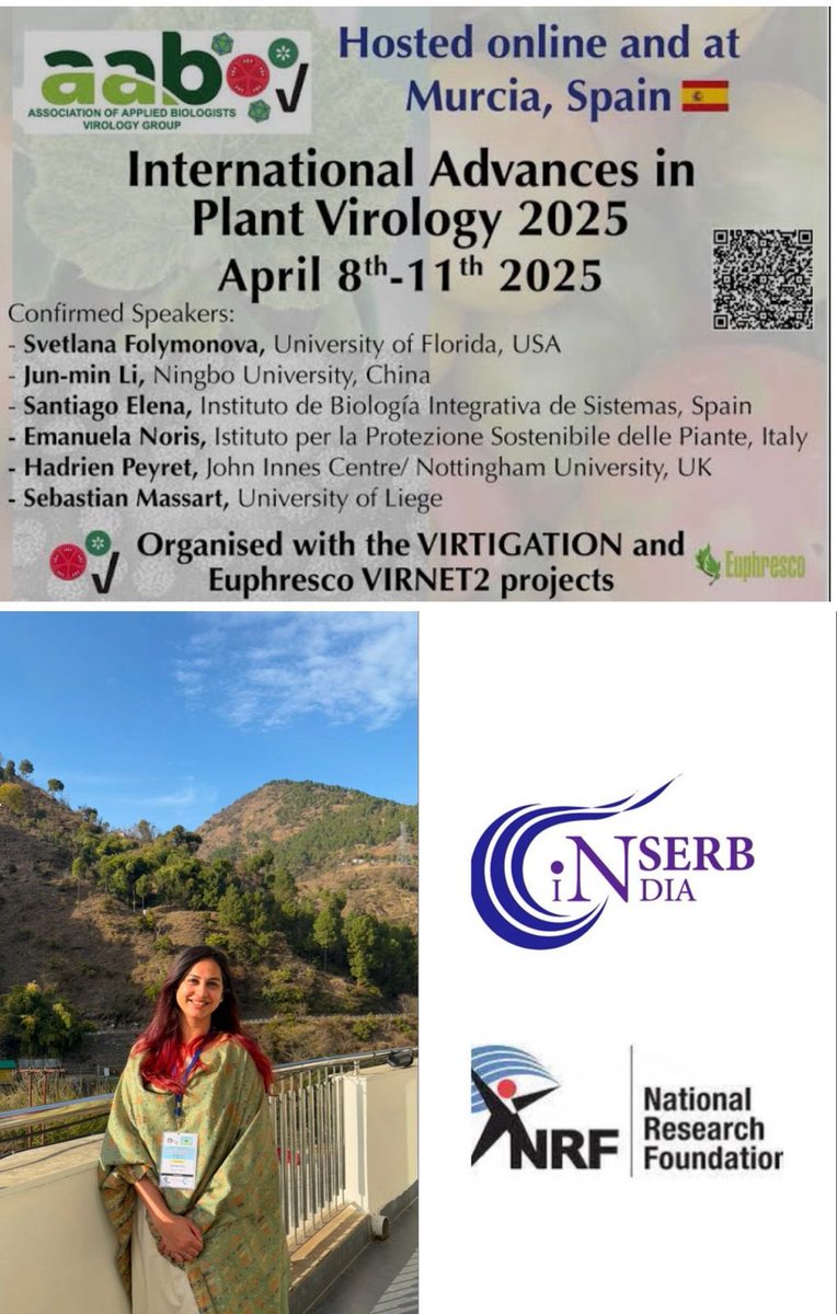 Ms. Abhisha Roy, a 4th year PhD scholar from my lab has been awarded the SERB-ANRF Travel Grant to attend the IAPV2025 organised by the Association of Applied Biologists (AAB) to be held in Murcia, Spain from 8-11th April, 2025. She has also received the AAB ECP travel grant!