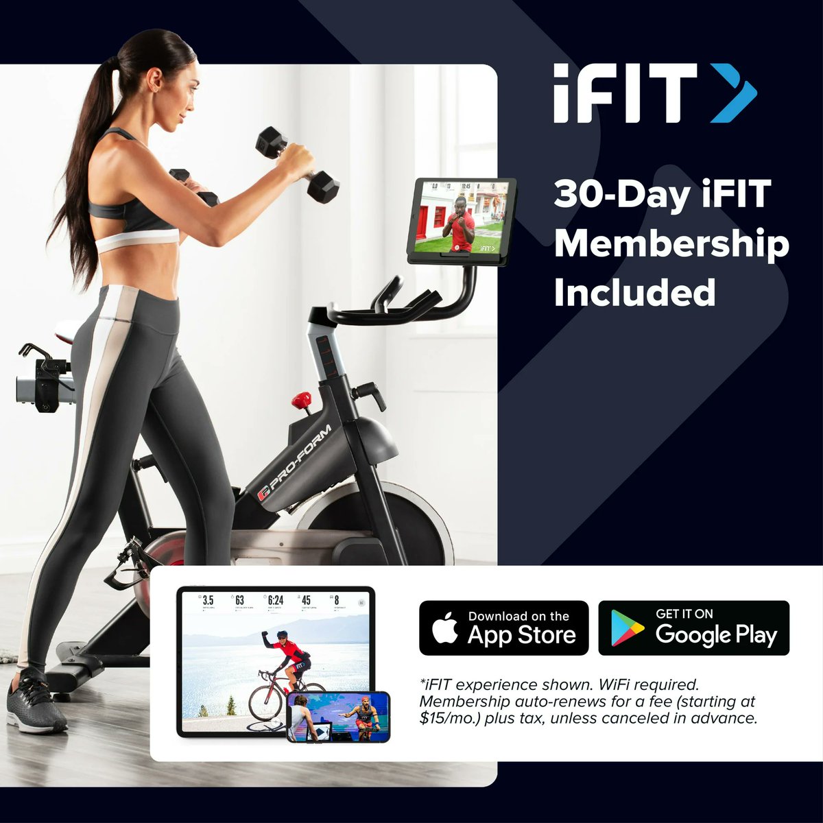 semmedianinja's tweet image. ProForm Carbon CX Exercise Bike with 3 Lb Dumbbell Set and 30-Day iFIT Membership is currently on sale for 60% off at Walmart (ad) #proform #excersice #excercisebike #bike #ifit #sale #Walmart 

bit.ly/4lhrP4E