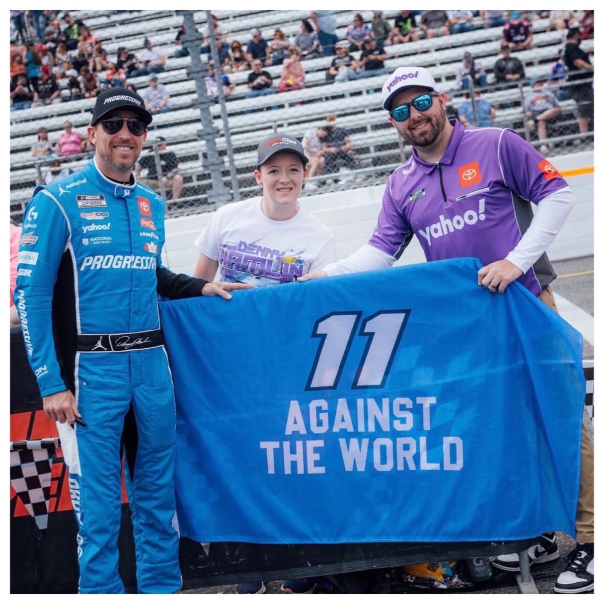 WillSignor5's tweet image. #deardenny If @JoeGibbsRacing cuts pieces off the Martinsville car, can you hook me up and reserve the door number panel! I was the guy who gave you the 11 against the world flag.
I could pay whoever for it then.
Thanks @dennyhamlin 
#dennyhamlin #jgr #joegibbsracing