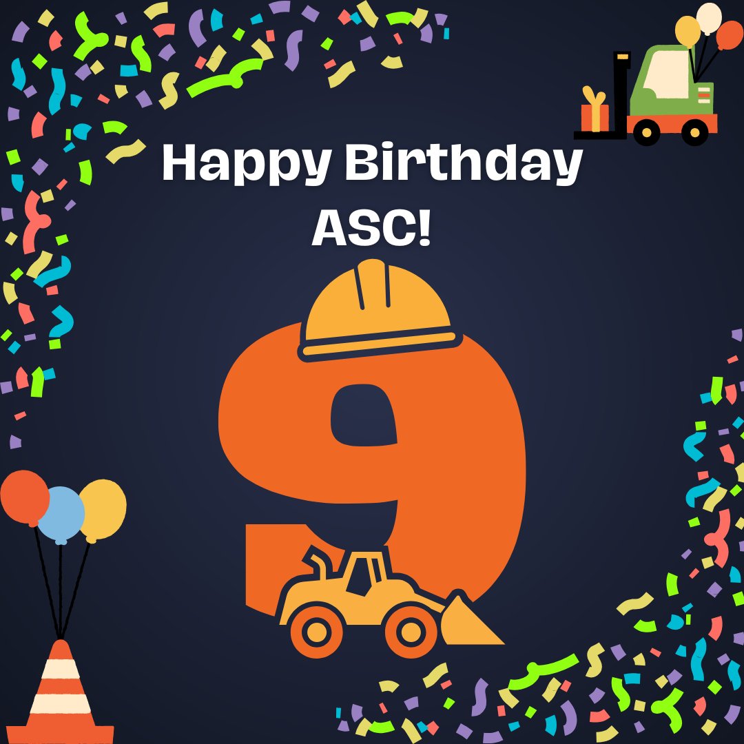 ascllc's tweet photo. 🎉🎈 Happy 9th Birthday, ASC! 🎈🎉

Time flies when you're having fun! Thank you to everyone who's supported ASC on this amazing journey. Here's to more workplace health &amp; safety adventures ahead! 🥳 https://t.co/V0lK4kO7ye