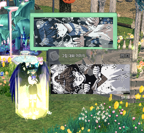 컬러 ver 그림대화 타입 
마비노기 인게임 적용한걸 받았는데 
생각보다 꽤 괜찮게 나오네요!? 
지인에게 허락받고 가져와봤습니닷 ^_^ //