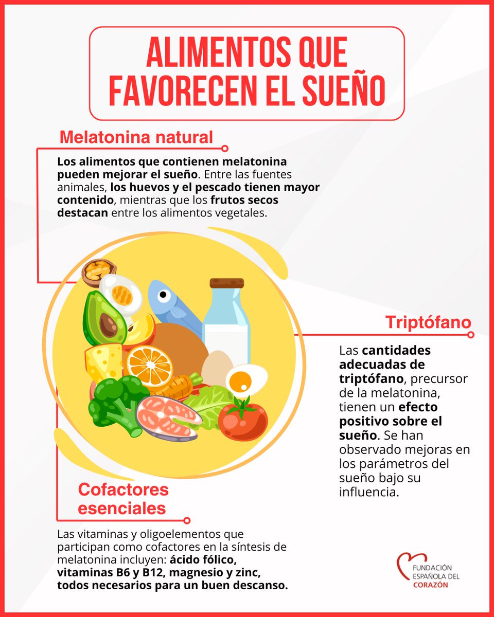 Dormir bien no solo te hace sentir mejor: también protege tu corazón.😴🫀
➡️La #melatonina, la hormona que regula el sueño, ayuda a sincronizar nuestro reloj biológico y favorece un descanso reparador.

✅Y un buen descanso nocturno se asocia con menor riesgo de hipertensión,