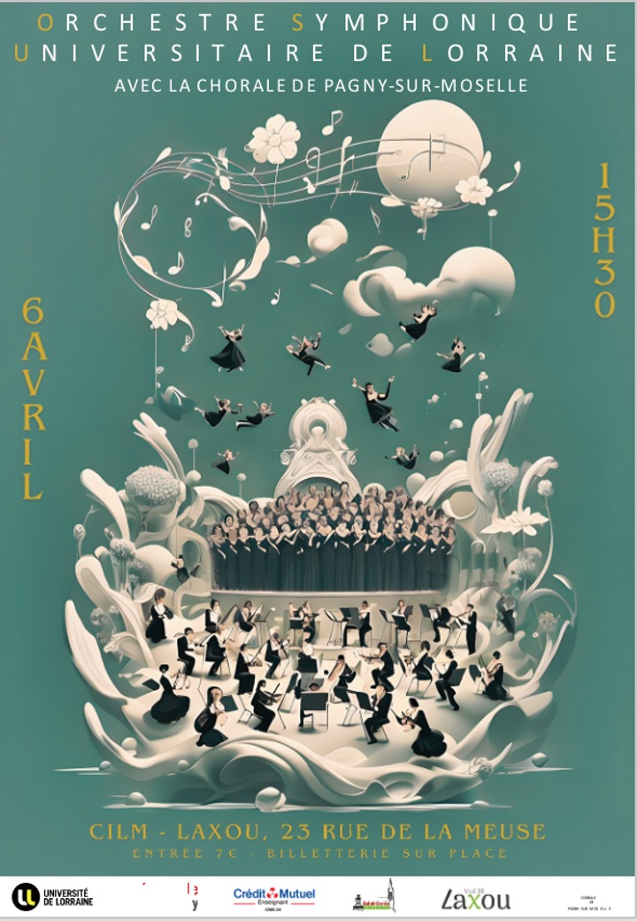 de_laxou's tweet photo. La Saint Génès Association vous invite à un magnifique concert ce dimanche 6 avril à 15h30 au CILM

Infos &amp; réservations :

Tarif : 7€ (adultes) | 3€ (enfants 3-12 ans)
Contact : Chantal JEANDIDIER - 06 72 81 12 12
Billetterie sur place https://t.co/Z6OVor8QQN