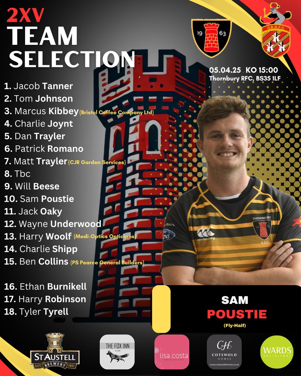 Here are your teams for this weekend’s fixtures!! 

1XV travel to @longlevensrugby for our last league game of the season 🚙💨
2XV host @avonmouth_rugby for a friendly as a part of our double header with @thornbury_rfc_women 🙌