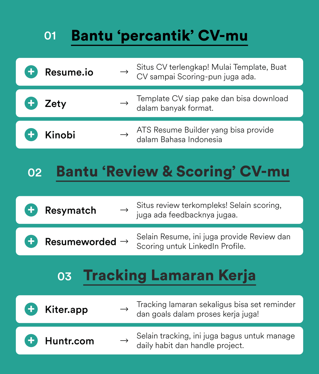 karirspace's tweet photo. Ini ada beberapa website yang udah gue recap, hopefully bisa bantu yaa https://t.co/2e63mWQNnD