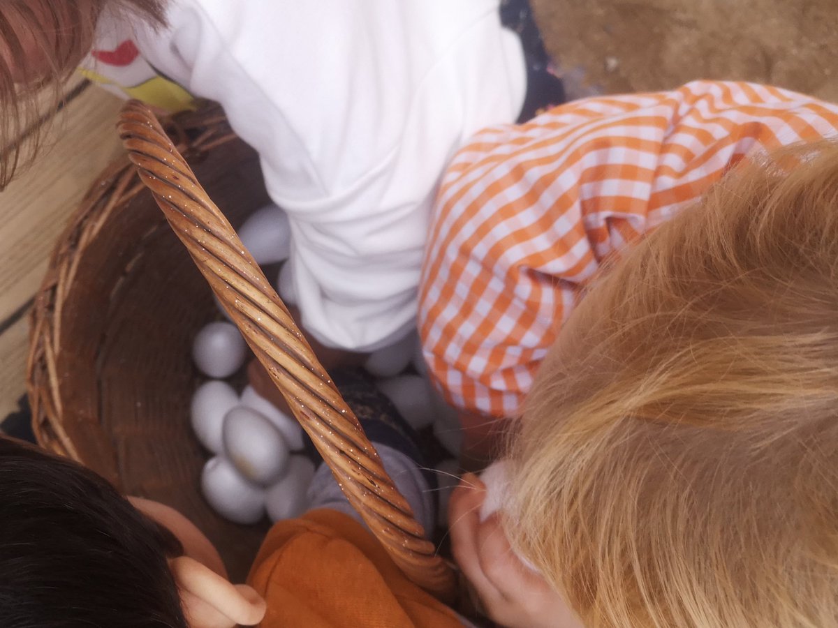 Avui, els nens i nenes d’I3 han rebut als nens i nenes de l’Escola Bressol Petits. 
Plegats, han pogut recollir uns misteriosos ous que havien aparegut a l’oasi 🪺
Després els han decorat lliurement. 
Moltes gràcies per la visita!!
#jecasp