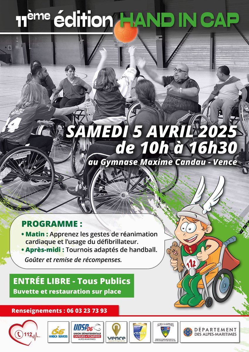 DéfibrillaThor 06 (@defibrillathor) on Twitter photo 📆 Demain nous serons à la 11ème édition Hand in Cap 🧑🦽à <a href="/villedevence/">Ville de Vence</a> afin de vous sensibiliser au #MassageCardiaque, à la pose d'un #Défibrillateur et de faire de vous de futurs citoyens sauveteurs.❤️
Venez nombreux!!
#HandFauteuil #handicap 📆 Demain nous serons à la 11ème édition Hand in Cap 🧑🦽à <a href="/villedevence/">Ville de Vence</a> afin de vous sensibiliser au #MassageCardiaque, à la pose d'un #Défibrillateur et de faire de vous de futurs citoyens sauveteurs.❤️
Venez nombreux!!
#HandFauteuil #handicap