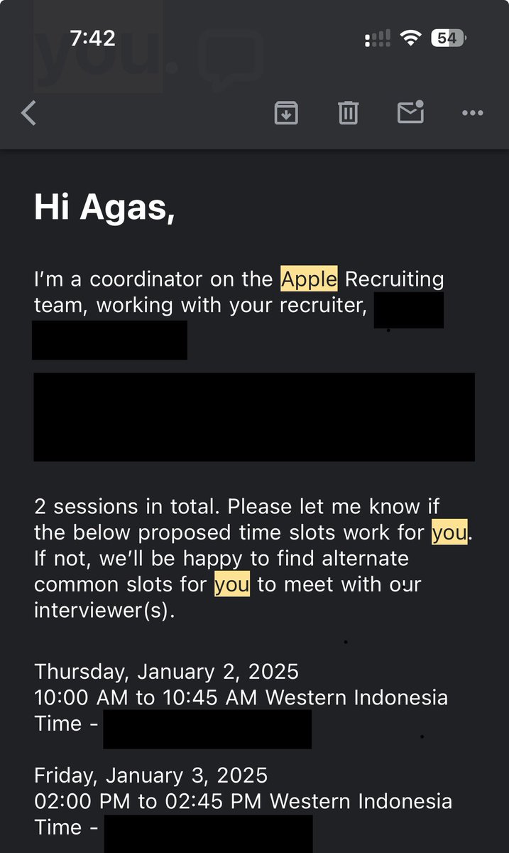 agasdrm's tweet photo. @kevinnbachtiar @Darsana2020 @tahulontong2025 Tambahan lagi, kayak case hr nya apple mereka selalu usahakan waktu interview yang nyaman buat dua belah pihak. Setiap ngajuin jadwal, mereka juga nanya dulu apakah cocok slot dan time nya. karena interview nya daring tapi beda timezone. https://t.co/xTWKPn84Iz