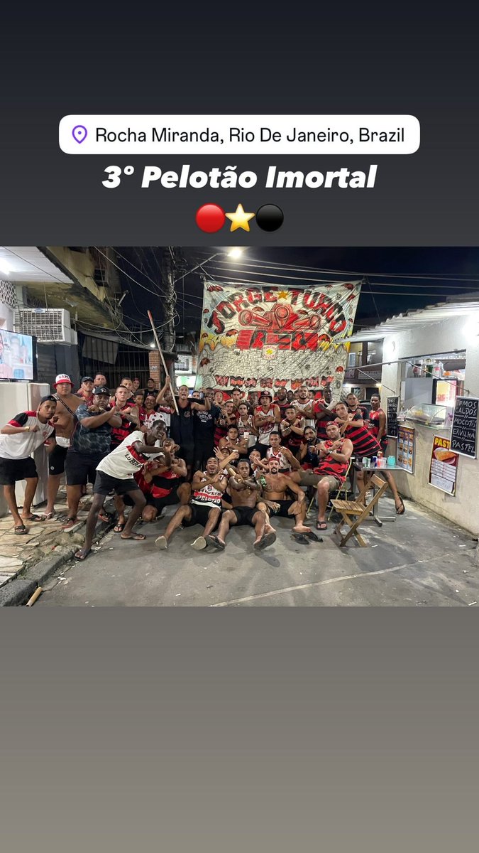 VullgoLopes's tweet photo. 3º Pelotão Imortal!
oba oba é de Rocha miranda! 
🔴⭐️⚫️ https://t.co/nrB4twMWCy