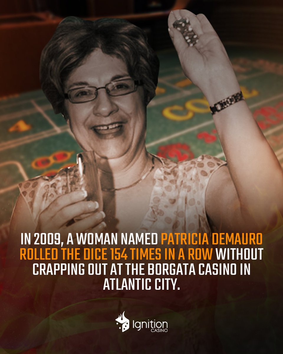 IgnitionCasino's tweet image. There&apos;s long craps roll streaks and then there&apos;s... THIS! 😂

154 TIMES IN A ROW! 🤯

#craps
