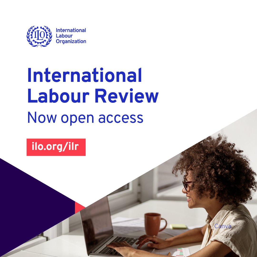 🚨 Exciting update from the International Labour Review: 🌟 100% OPEN ACCESS 

✅ No article processing fees (APCs) for authors 
✅ FREE access for readers worldwide 

Join us in advancing equitable access to labour research! 
🔗 Learn more: bit.ly/4jl7d9X