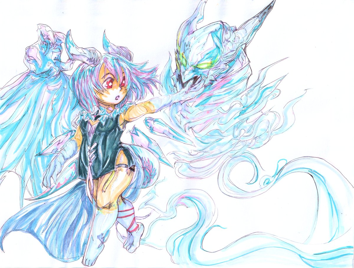Cakebreaker42's tweet photo. Fanart Request, Eva from Another Eden. 
Colored Version / Watercolor. https://t.co/fz4eN4Appn