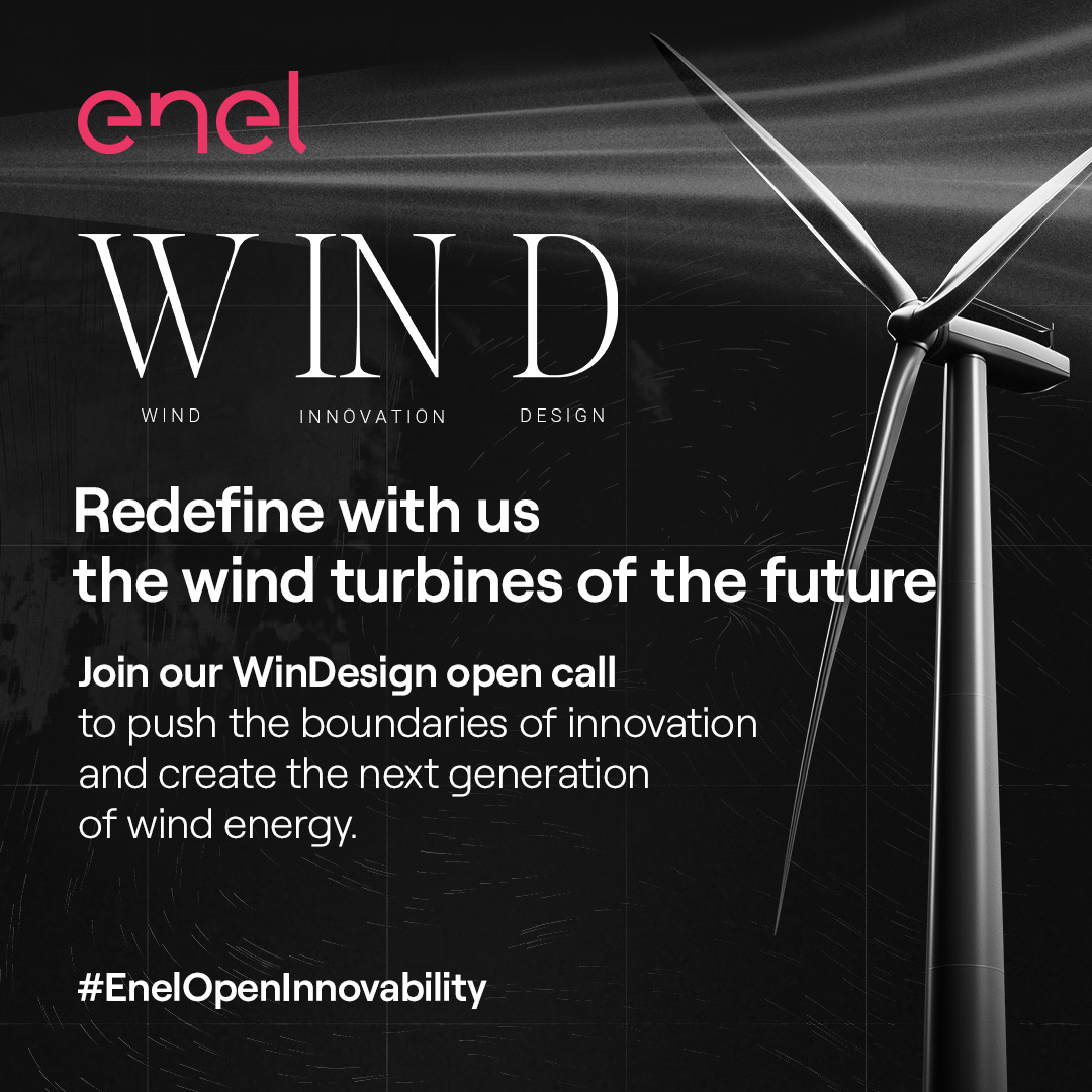 Architects, designers, and engineers, this is your chance to redefine the future of #WindEnergy.🌍✨

Join our #WinDesign open call and help reimagine wind turbines that balance efficiency, sustainability, and aesthetics.

Submit your concept👉openinnovability.enel.com/challenges/cal…

#Innovation
