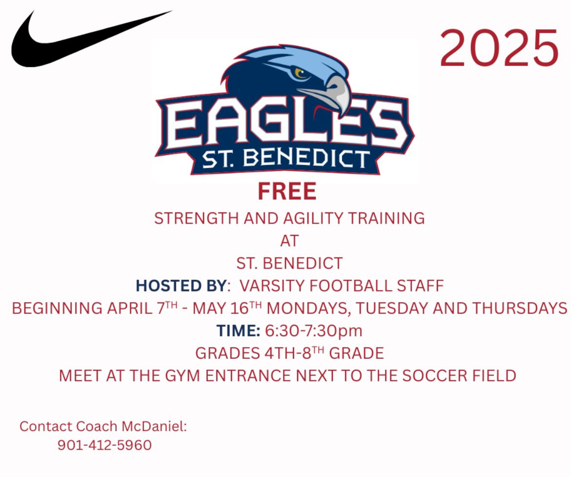 Mitch mcdaniel (@mitchmmcdaniel) on Twitter photo Monday we begin a new era! All the young guns out there come join us! <a href="/KevinCobbs/">Coach Kevin “Kj” Cobbs</a> <a href="/FBMG7v7/">Fast Break Mean Green 7v7</a> <a href="/johnvarlas/">John Varlas</a> <a href="/SBAEaglesFB/">SBAEaglesFootball</a> <a href="/athleticsSBA/">St. Benedict Athletics</a> Monday we begin a new era! All the young guns out there come join us! <a href="/KevinCobbs/">Coach Kevin “Kj” Cobbs</a> <a href="/FBMG7v7/">Fast Break Mean Green 7v7</a> <a href="/johnvarlas/">John Varlas</a> <a href="/SBAEaglesFB/">SBAEaglesFootball</a> <a href="/athleticsSBA/">St. Benedict Athletics</a>