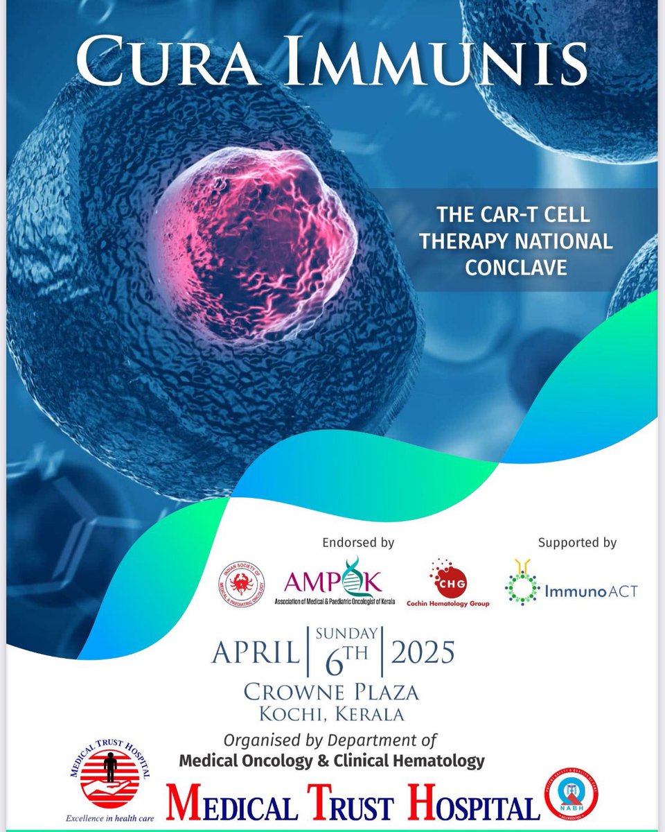Sunu Cyriac (@sunucyriac) on Twitter photo CAR-t cell National meeting at Kochi on 6th April <a href="/Haemophage/">Arjun D. Law</a> <a href="/lingarajnayak/">Lingaraj Nayak</a> <a href="/ActImmuno/">ImmunoACT</a> <a href="/AmalaOncology/">AmalaOncology</a> <a href="/pmcancercentre/">Princess Margaret Cancer Centre</a> CAR-t cell National meeting at Kochi on 6th April <a href="/Haemophage/">Arjun D. Law</a> <a href="/lingarajnayak/">Lingaraj Nayak</a> <a href="/ActImmuno/">ImmunoACT</a> <a href="/AmalaOncology/">AmalaOncology</a> <a href="/pmcancercentre/">Princess Margaret Cancer Centre</a>