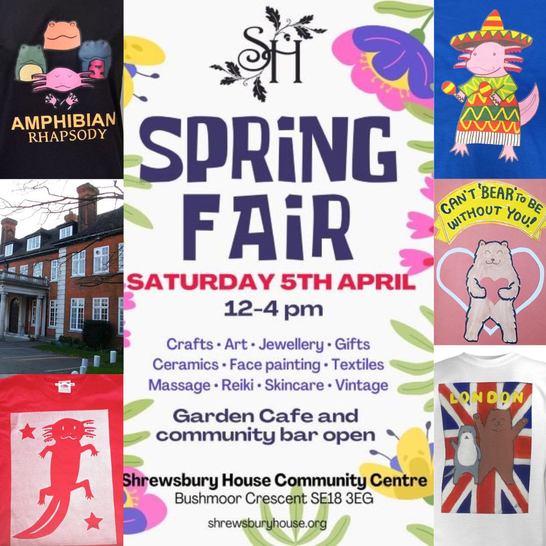 AxelinaPro's tweet photo. It's that time again! The fabulous Shrewsbusy House Spring Fair is taking place on Saturday 5th April in London! Hope to see some of you there! #greenwich #SE18 #Londonmarket #SouthEastLondon #SElondon #SmallBizFridayUK #UKMakers #bizhour #handmademarket #londonshopping https://t.co/GUsNdpqEhZ