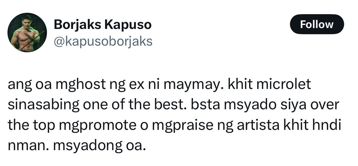 yung lalaitin ka na lang tapos di pa alam pangalan mo hahahahahahahahahaha!

todo bigay na ng opportunities sayo tapos yung 'ex' mo pa rin identity mo.🤣

MAYMAY OurShiningKabogera