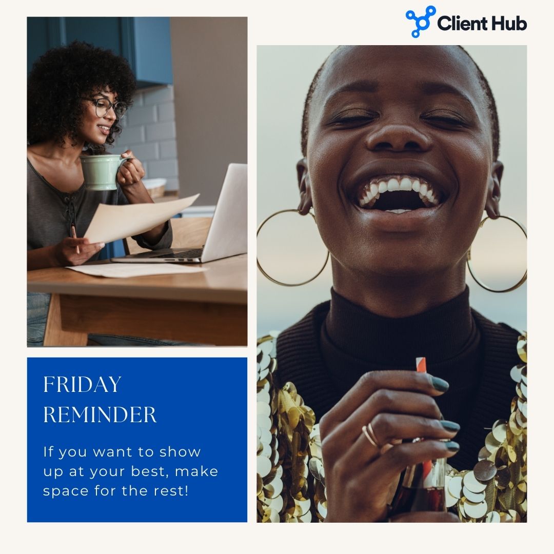 Working late, skipping breaks, juggling tasks nonstop? That’s not hustle—it’s overload. Take a breath, log off, protect your peace. TGIF!

#ClientHub #WorkLifeBalance #FridayReminder