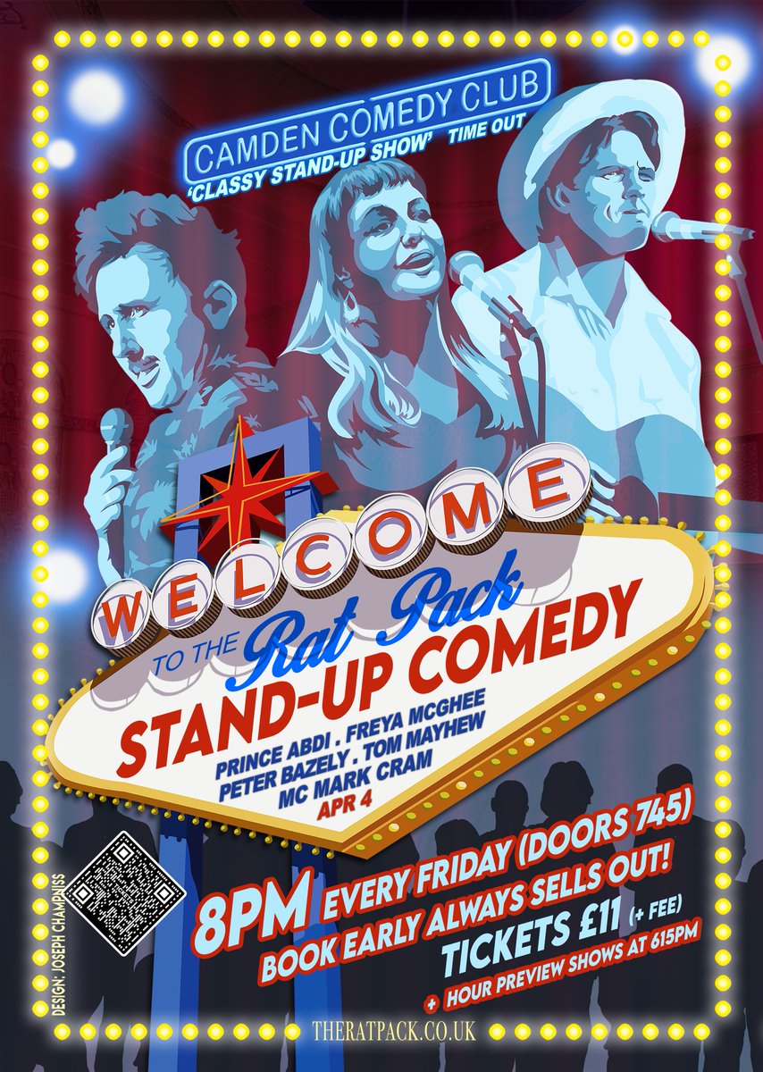 The Rat Pack Stand-up Comedy (@_theratpack) on Twitter photo TONIGHT! <a href="/CamdenComedy/">Camden Comedy Club</a> <a href="/CamdenHead/">Camden Head</a>
8PM (doors 745) The Rat Pack Stand-up Comedy
Top comedians ace lineup inc <a href="/MarkCramComedy/">Mark Cram (Blue Tick)</a> <a href="/Freyacomedy/">Freya McGhee</a> <a href="/TomMayhew/">Tom Mayhew</a> Prince Abdi and Peter Bazely
GRAB LAST TICKETS £11+fee ⬇️ camdencomedyclub.com
+615pm <a href="/realObonjo/">President Obonjo</a> £6
#theratpackcomedy TONIGHT! <a href="/CamdenComedy/">Camden Comedy Club</a> <a href="/CamdenHead/">Camden Head</a>
8PM (doors 745) The Rat Pack Stand-up Comedy
Top comedians ace lineup inc <a href="/MarkCramComedy/">Mark Cram (Blue Tick)</a> <a href="/Freyacomedy/">Freya McGhee</a> <a href="/TomMayhew/">Tom Mayhew</a> Prince Abdi and Peter Bazely
GRAB LAST TICKETS £11+fee ⬇️ camdencomedyclub.com
+615pm <a href="/realObonjo/">President Obonjo</a> £6
#theratpackcomedy
