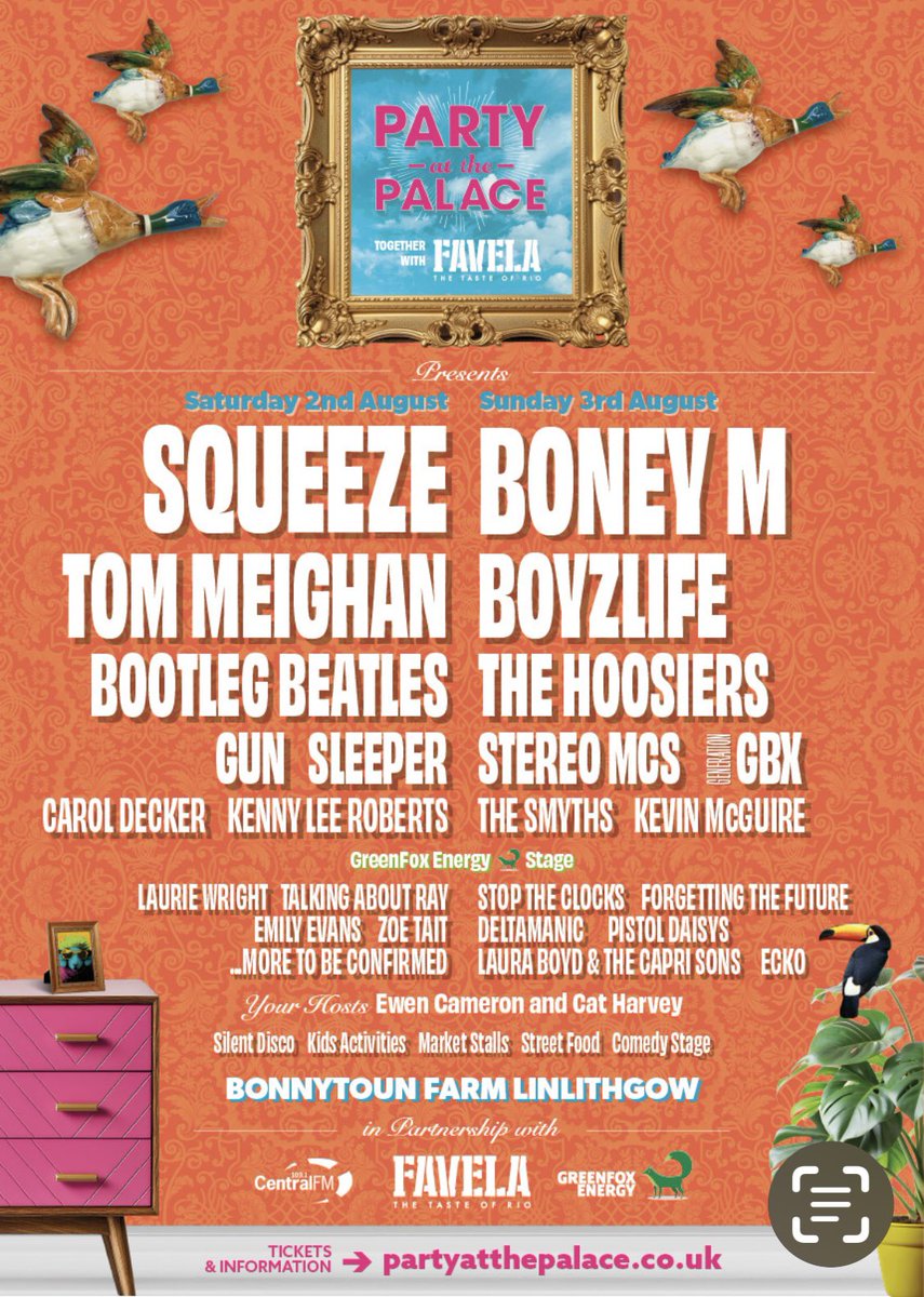 Donald C MacLeod MBE (@donaldcmacleod) on Twitter photo The very popular Party at the Palace in association with @flavelacerveja 🇧🇷returns to <a href="/VisitLinlithgow/">Visit Linlithgow</a> 🏴
Aug 2/3 2025
What a fantastic summer party line up 🤩🕺
Tickets available at
partyatthepalace.co.uk/product/buy-ti… The very popular Party at the Palace in association with @flavelacerveja 🇧🇷returns to <a href="/VisitLinlithgow/">Visit Linlithgow</a> 🏴
Aug 2/3 2025
What a fantastic summer party line up 🤩🕺
Tickets available at
partyatthepalace.co.uk/product/buy-ti…