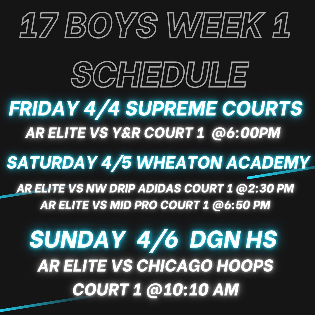 Excited to play my first weekend in America 🇺🇸 with <a href="/ARelite_/">AR Elite</a>  Ready to compete and make an impact. Check out my schedule below⬇️