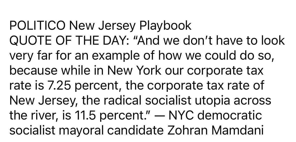 SMH - when even NYC democratic socialist candidates view NJ’s tax policies as “radical” and “socialist.”  #RememberThisNovember #VoteRed