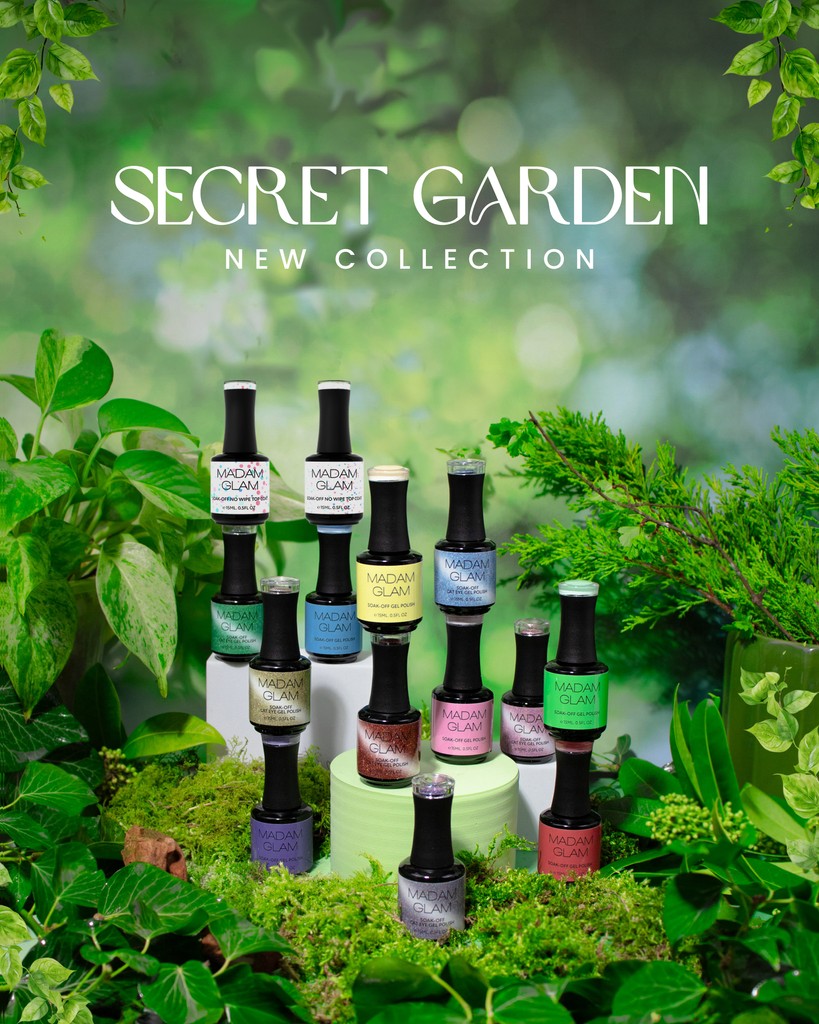Step into our #Secret Garden — 14 exclusive new shades blooming this April. 🌸✨⁠
⁠
#MadamGlam #GelPolish #SpringNails #AprilLaunch #NailGoals #NailInspo #VeganBeauty #CrueltyFreeBeauty #BloomWithColor #ManiMagic #NailAddict #SpringManicure #FloralNails