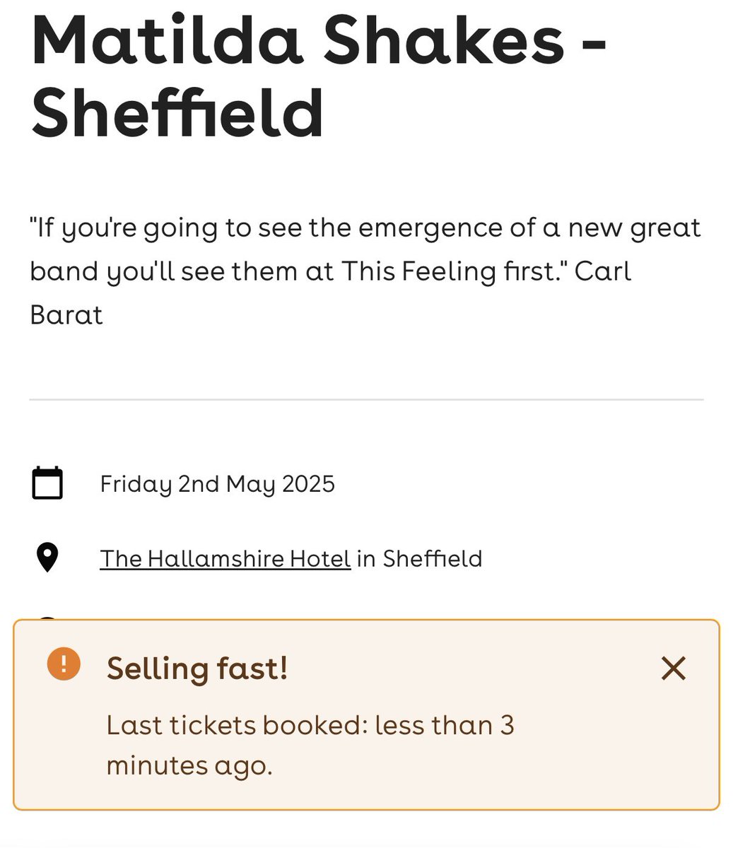Tickets are flying out! Go grab them before it sells out skiddle.com/whats-on/Sheff…