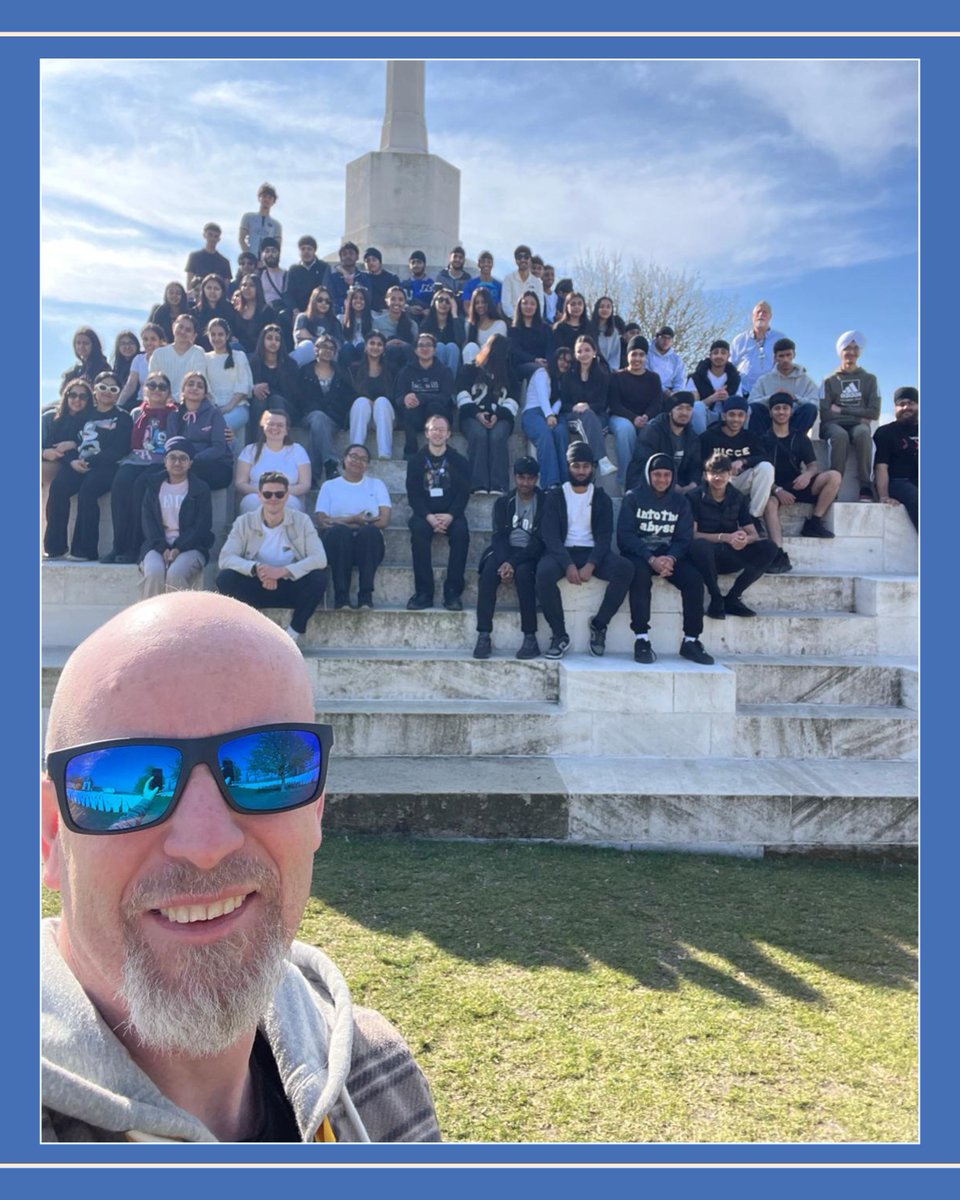 This morning, the students explored the trenches at Sanctuary Wood, gaining insight into life on the front line. With the sun shining, we continued to Tyne Cot Cemetery, where students reflected on the immense sacrifice of those who served.

Another powerful and humbling day. 🕊️