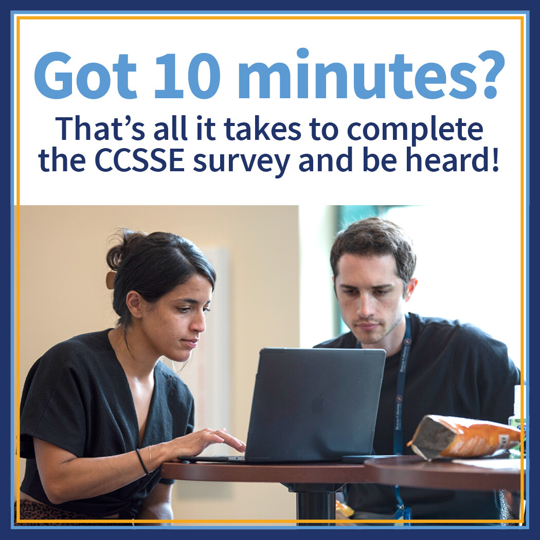 Attention current students! We need YOUR feedback! Take the CCSSE survey to share your experiences and help improve Rowan-Cabarrus. It only takes a few minutes.

Complete the survey at rccc.edu/ccsse.