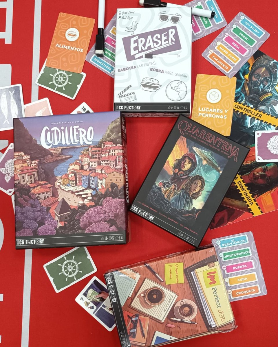 TCG Factory (@tcgfactory) on Twitter photo Este finde ¡nos vemos en La Seu d'Urgell! 🥳
Cudillero🏠, Imperfect Job💼, Eraser✏️ y Quarentena🦠 estarán en el <a href="/FestivalJoc/">FestivalJocPirineu</a> y además habrá un campeonato de Unmatched. 😱
Nosotros ya estamos más que preparados ¿y tú? Este finde ¡nos vemos en La Seu d'Urgell! 🥳
Cudillero🏠, Imperfect Job💼, Eraser✏️ y Quarentena🦠 estarán en el <a href="/FestivalJoc/">FestivalJocPirineu</a> y además habrá un campeonato de Unmatched. 😱
Nosotros ya estamos más que preparados ¿y tú?