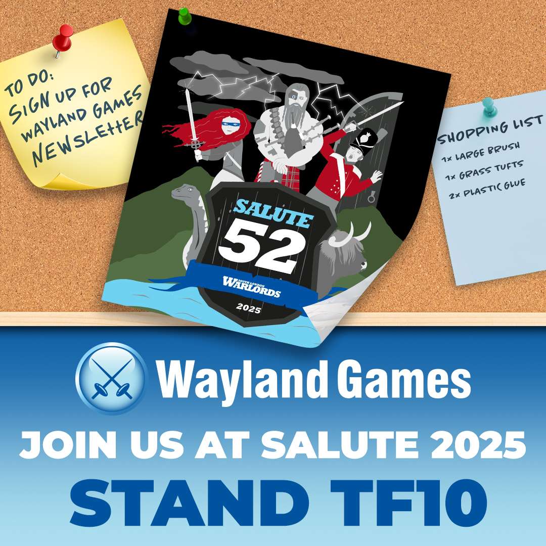 Find out what we've got going on this year at #Salute2025 in our blog.

We're so excited to see you all at this year's show!

Read our blog here: wayland.uk/8s8

@slwsalute @bandai_hobby_uk <a href="/thearmypainter/">The Army Painter</a> #tabletopgaming #wargaming
