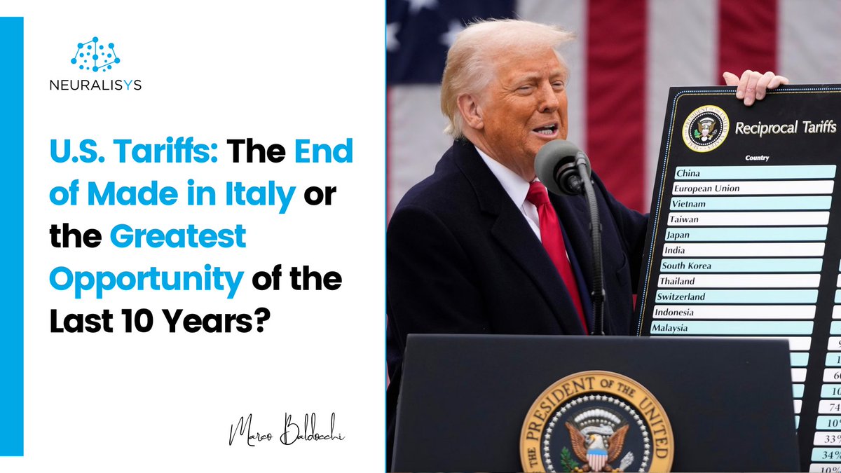 🇺🇸 U.S. tariffs: the end of Made in Italy?
Or the biggest opportunity in 10 years?

Trump adds +20% on EU goods.
Some brands panic.
Others sell more using Neuroscience

Read how:
linkedin.com/pulse/us-tarif…

#USTariffs #MadeInItaly #Neuromarketing #ExportUSA <a href="/realDonaldTrump/">Donald J. Trump</a> #daziusa
