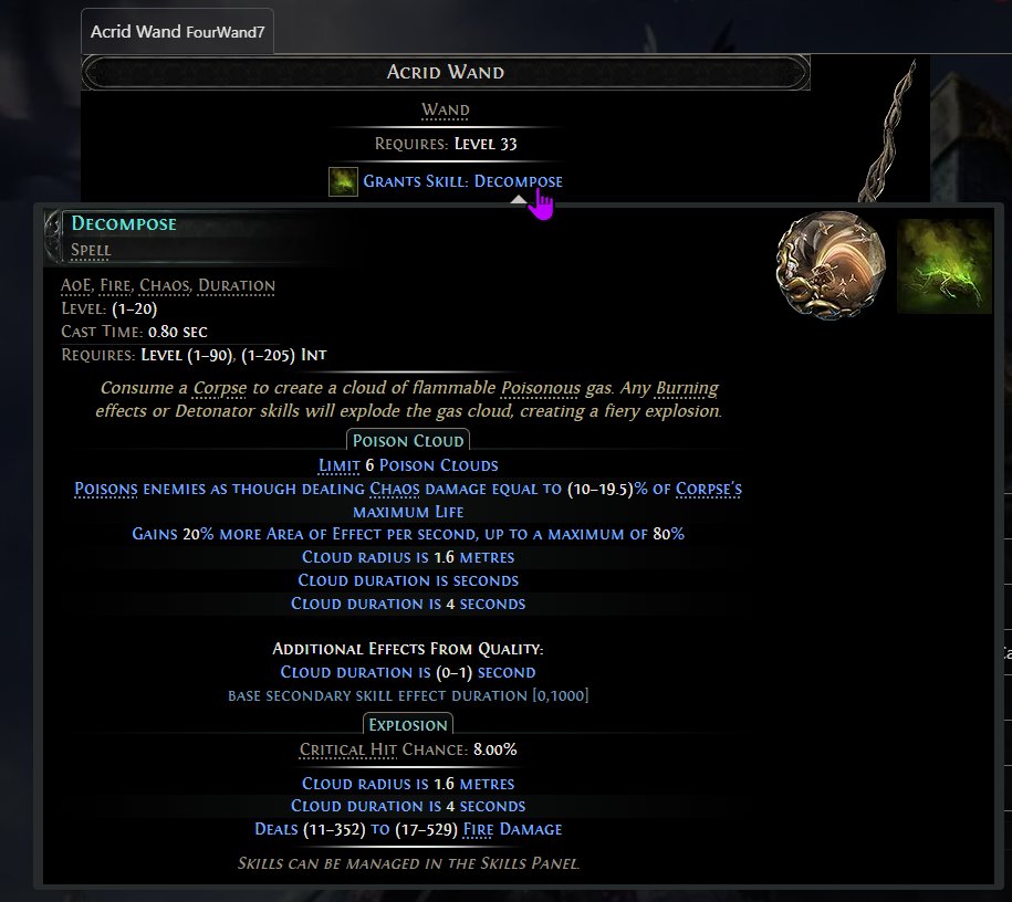 Detonate Dead 2.0 in #PathOfExile2 0.2.0 with minion life scaling? Sacrifice has been nerfed however, but since you can have only 6 poison clouds now, that could be fine.