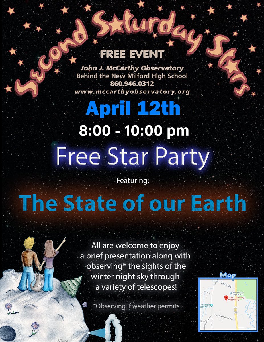 Our next open house is April 12th, 8:00-10:00 pm, featuring our annual state of the Earth discussion.  Hope to see you there!