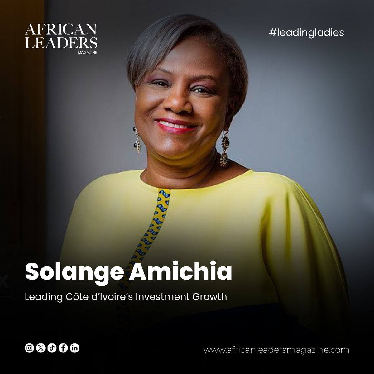 Solange Amichia, DG of Côte d’Ivoire’s <a href="/Cepici_RCI/">CEPICI Officiel</a>, is driving investment-led growth with 20+ years in banking. Former Société Générale VP, she’s shaping Côte d’Ivoire into a top global investment hub. 

#Investment #CotedIvoire #EconomicGrowth

READ MORE: linkedin.com/feed/update/ur…