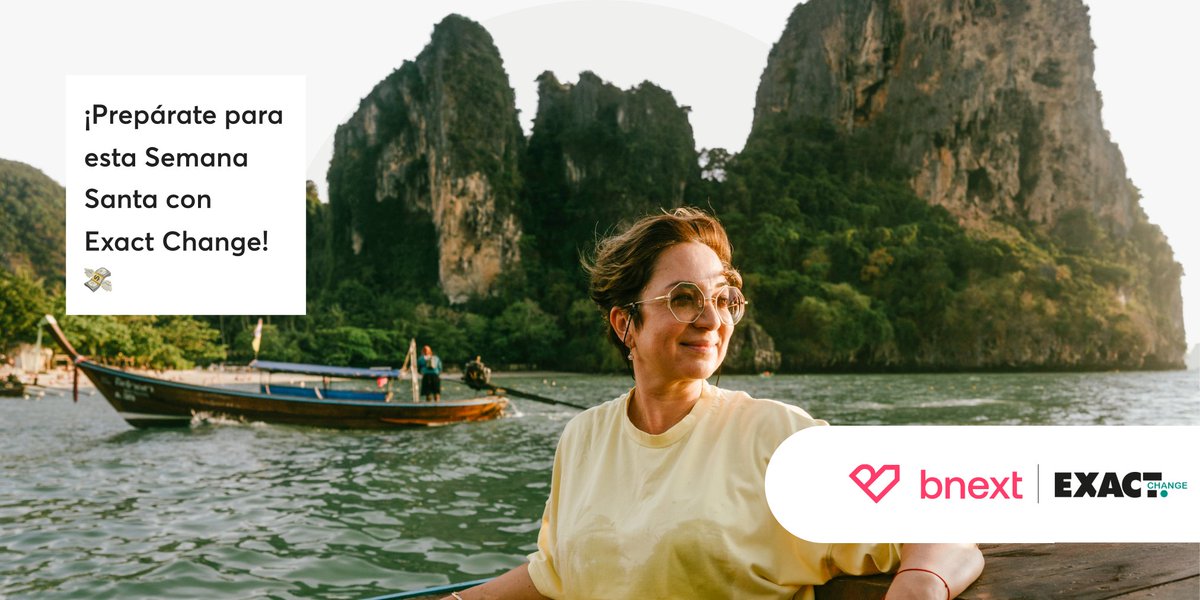 Prepárate para Semana Santa con Exact Change y Bnext! 💸 Cambia tu dinero sin moverte del sofá en nuestro Marketplace y viaja sin preocupaciones 🌍💳
🔹 +80 divisas
🔹 Envío a domicilio o recogida en oficina

¡Haz que tu escapada sea perfecta! ✈️
➡️cutt.ly/zrsULote