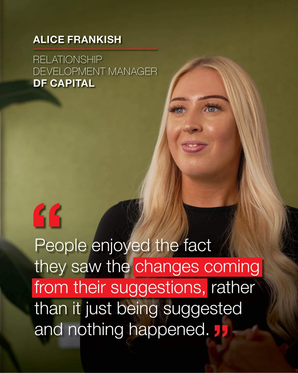 When organisations listen &amp; make changes based on employees' suggestions, it can have a lasting impact on culture. For DF Capital, listening to feedback has been a game-changer. Learn how: eu1.hubs.ly/H0hX-Hs0