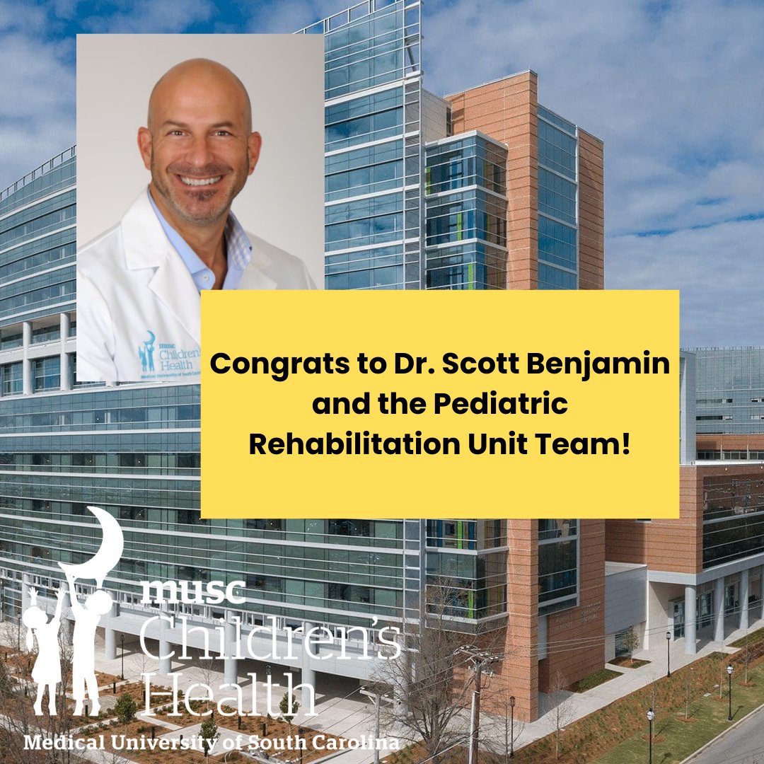 Exciting news from MUSC Health! <a href="/MUSChealth/">MUSC Health</a> <a href="/MUSCkids/">MUSC Children's Health</a> 

Dr. Scott Benjamin and the pediatric rehabilitation team are making remarkable strides in patient care.

🔗web.musc.edu/about/news-cen…

#PediatricRehab #MUSCHealth #musckids #muscpmr