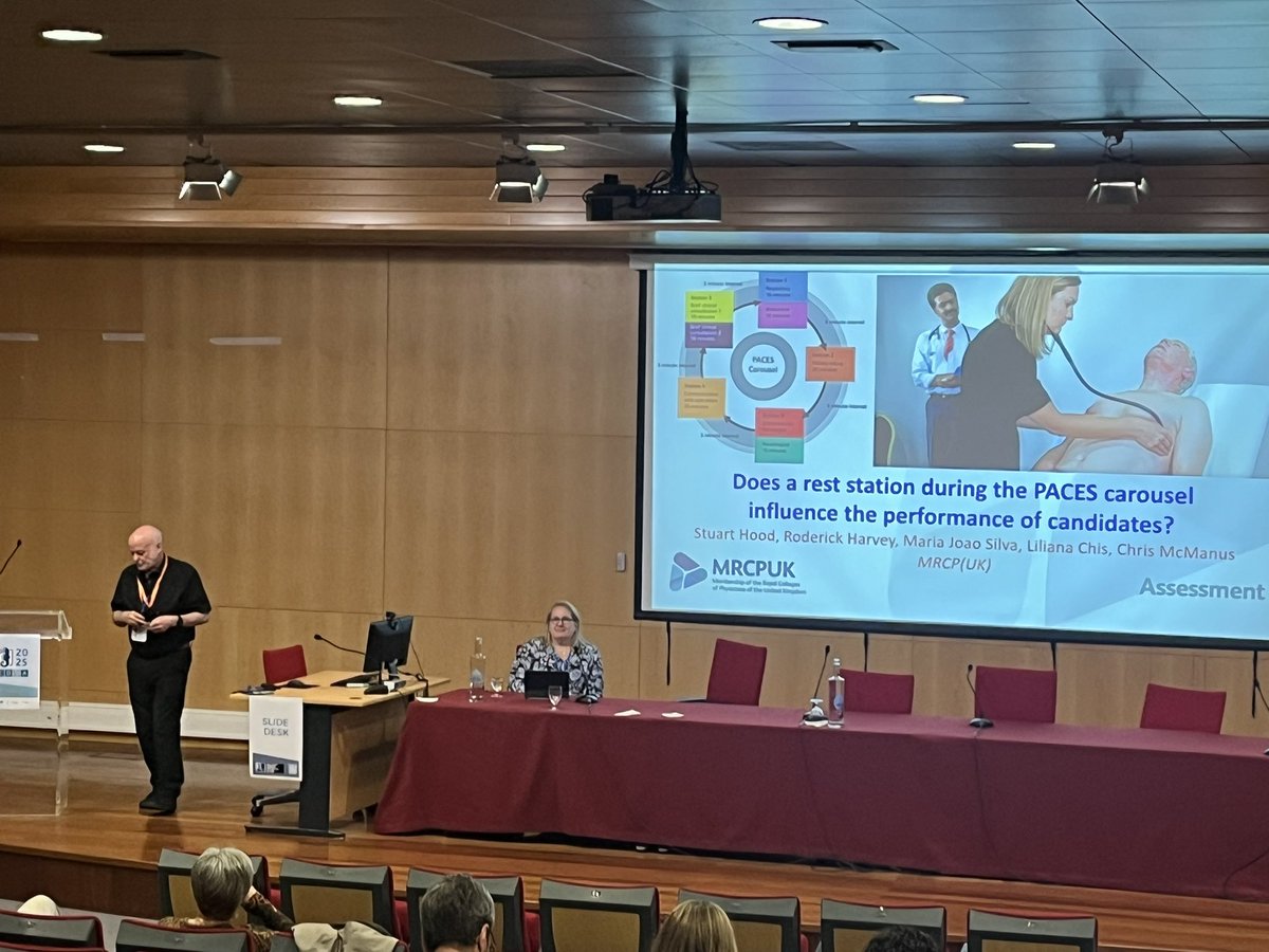 EBMA (@ebmaorg) on Twitter photo Board member <a href="/JLouhimo/">Johanna Louhimo</a> (<a href="/helsinkiuni/">University of Helsinki</a>) kickstarts the today’s afternoon programme at #EBMA2025 introducing the work presented by Chris McManus on the influence of a rest station during the PACES carousel in the performance of candidates. Board member <a href="/JLouhimo/">Johanna Louhimo</a> (<a href="/helsinkiuni/">University of Helsinki</a>) kickstarts the today’s afternoon programme at #EBMA2025 introducing the work presented by Chris McManus on the influence of a rest station during the PACES carousel in the performance of candidates.