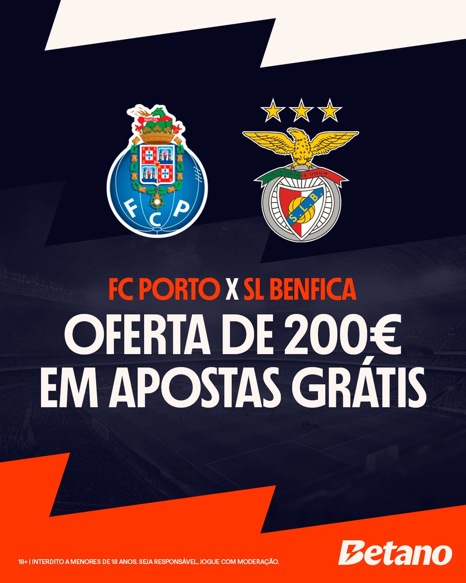 Temos Clássico Betano no domingo e vamos oferecer 20 free bets de 10€ ✅

Para participares tens de:
👉 Seguir a <a href="/Betano_PT/">Betano Portugal 🔞</a>
👉 RT e Like
👉 Comenta #ClassicoBetano

Vencedores anunciados a 07/12.