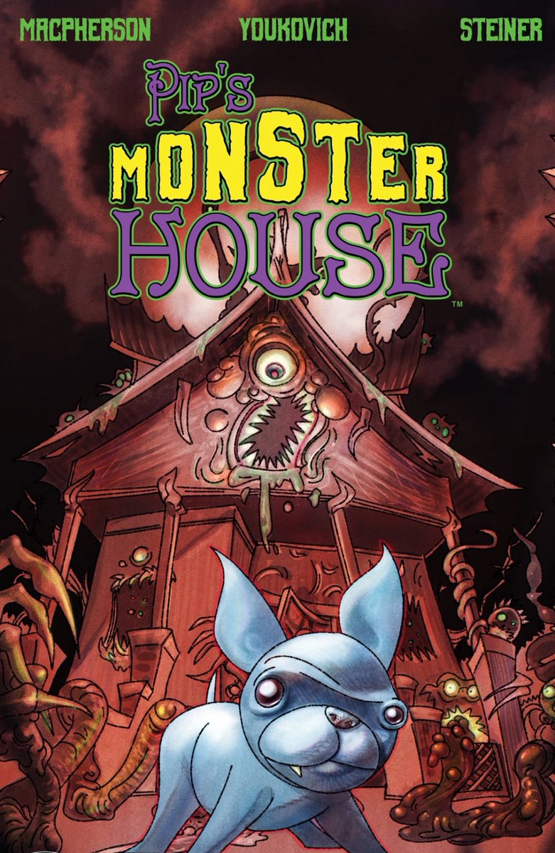 Horror4Kids (@horror4kids) on Twitter photo Iโm excited to share Pipโs Monster House, a spooky new graphic novel for younger readers.
When Pip, a French Bulldog puppy, moves into an old house with his family, he discovers itโs already home to a group of strange and lovable monsters. But something darker is lurking in the Iโm excited to share Pipโs Monster House, a spooky new graphic novel for younger readers.
When Pip, a French Bulldog puppy, moves into an old house with his family, he discovers itโs already home to a group of strange and lovable monsters. But something darker is lurking in the
